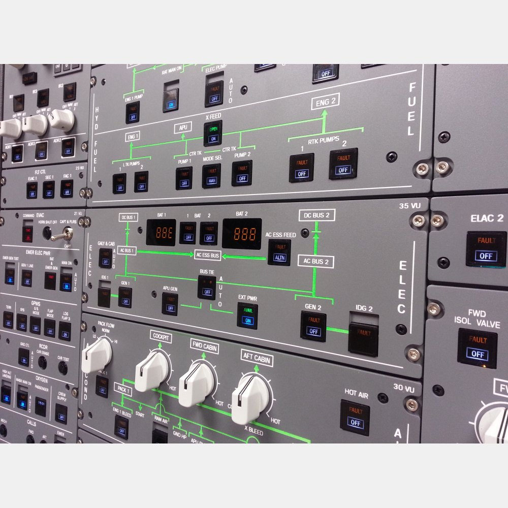 Overhead Panel Set Front+Aft | Cockpit Builder - VIER IM POTT